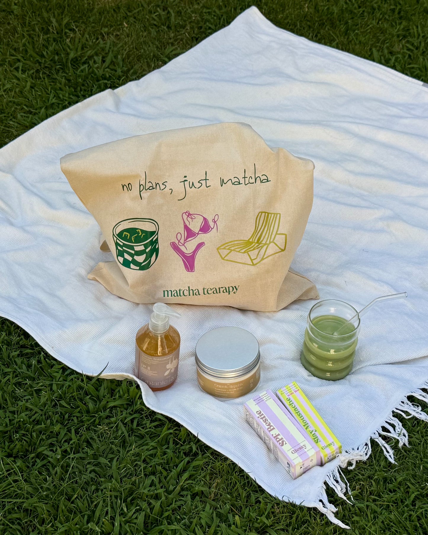 Tote Bag - No Plans, Just Matcha